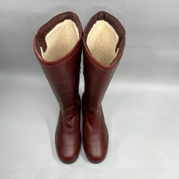 UGG Dahlen Stout Boots Women's Size 10 Tall Leather Fully Insulated Riding Boots - Picture 3 of 16